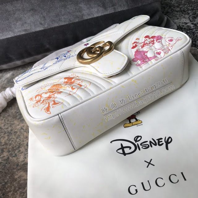 Gucci女包 古馳2020新款 Gucci手提單肩斜跨包 498110 白藍皮  gdj1130